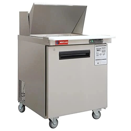 WESTLAKE WKSR-27BM 1-Solid-Door Sandwich Prep Table Refrigerator 33°F to 41°F