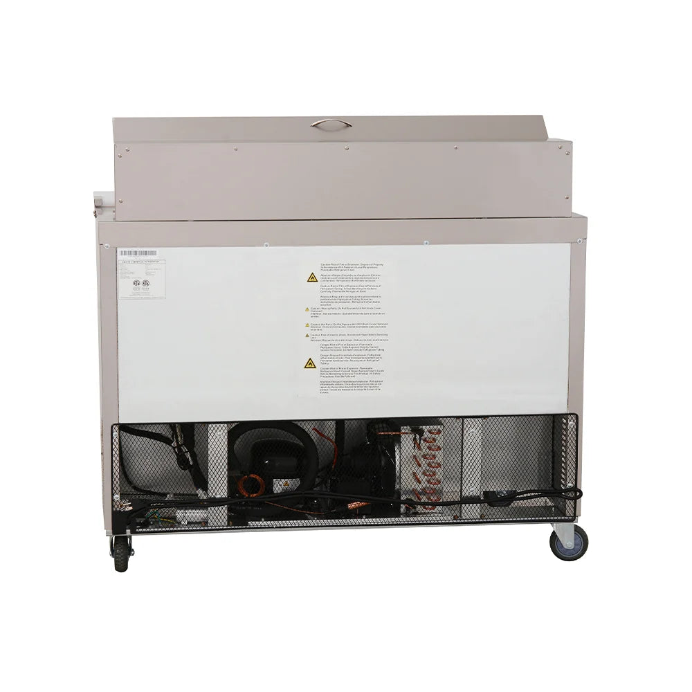 WESTLAKE WKSR-48BM 2 Solid Doors Standard Top Prep Table Refrigerator 33°F to 41°F