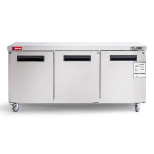 WESTLAKE WKTF-72B 17.7 Cubic Feet 3-Solid-Door Undercounter Freezer -8°F to 0°F
