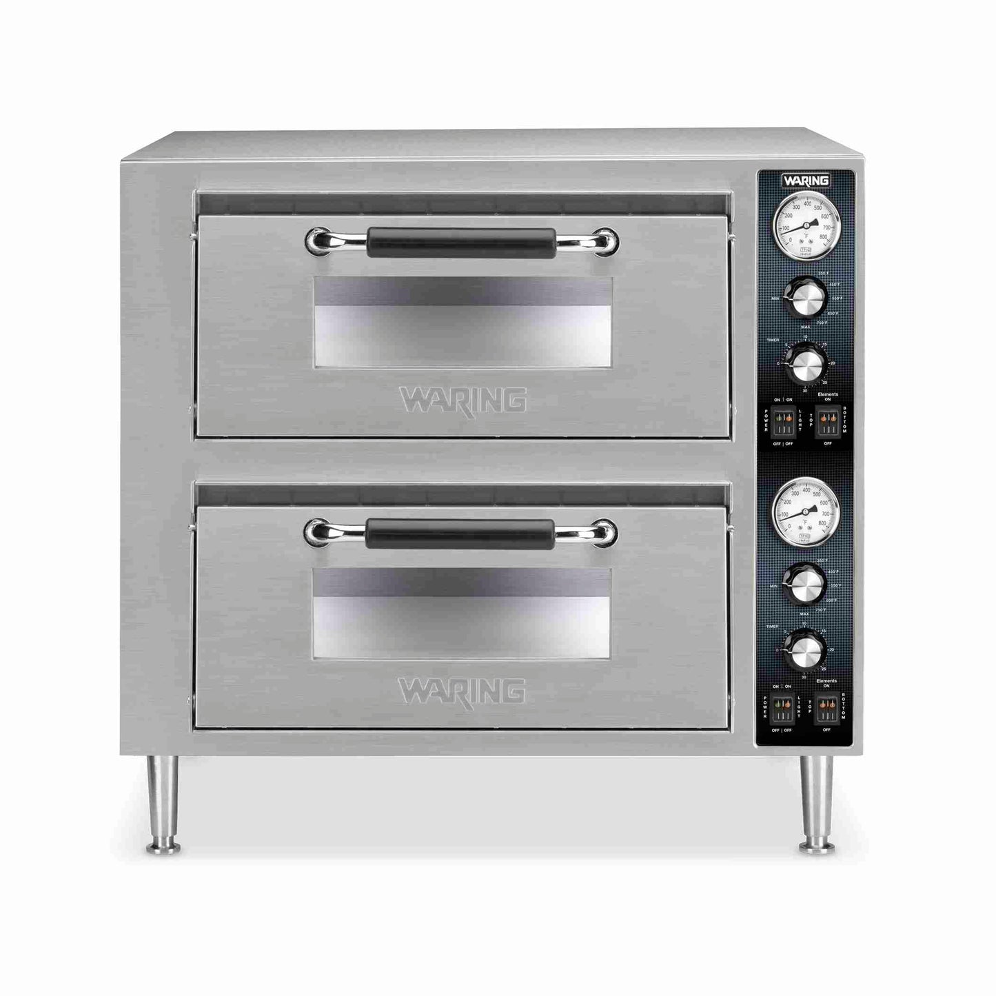 Waring WPO750 Commercial Double-Deck Heavy-Duty Pizza Oven Head 240V Ultra-Efficiency Workstation