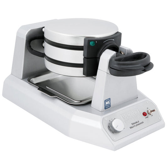 Waring WWD200 Commercial Double Classic Waffle Maker Head Stacked Countertop Baking Station