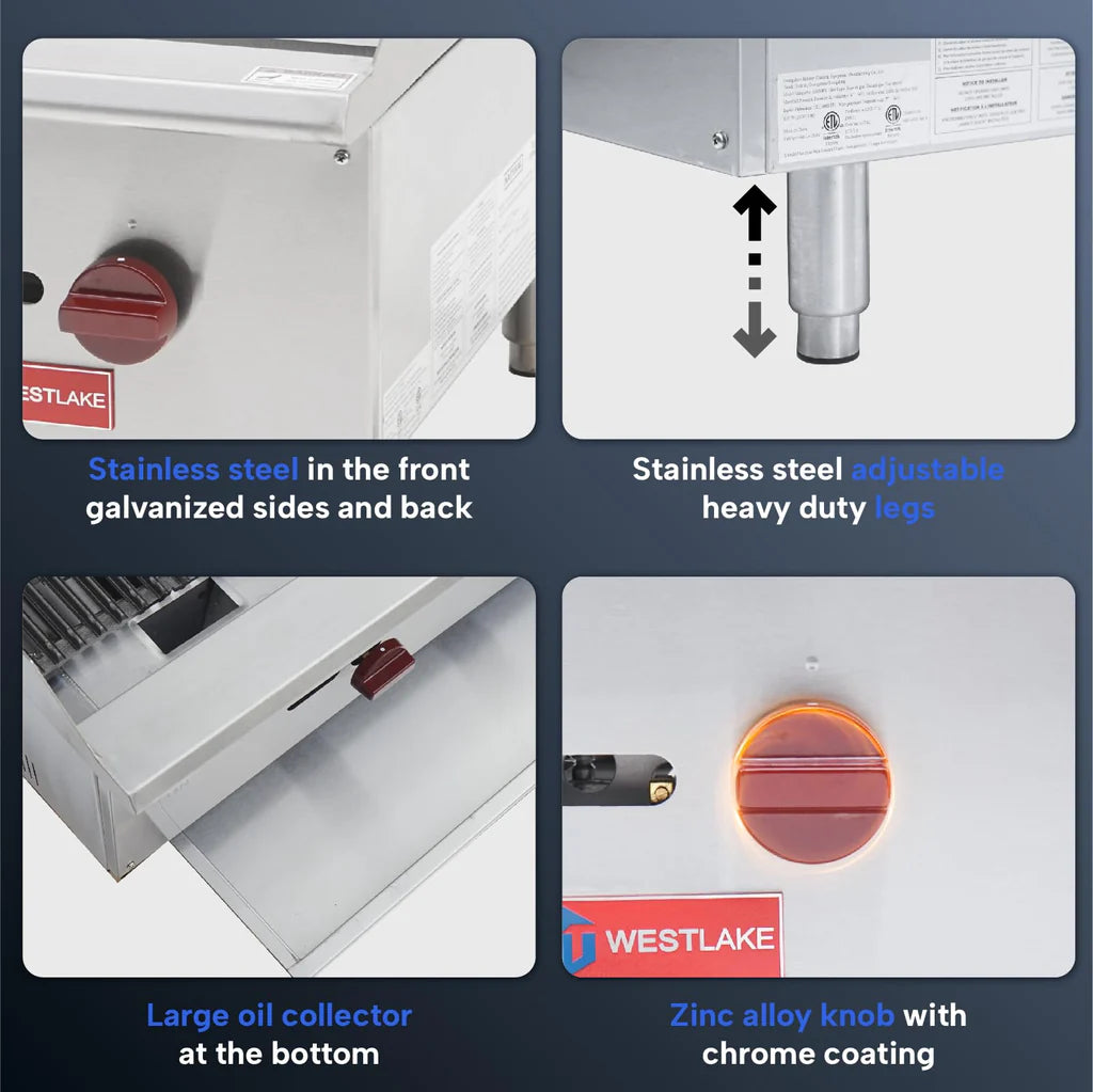 West Lake ECB-48S Gas Radiant Broiler 47.4" 120,000 Btu